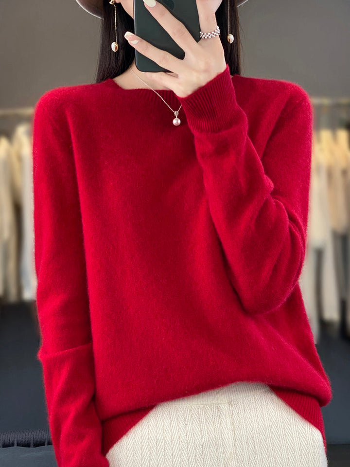 Women's Sweater with Relaxed Fit and Soft Warm Material – Versatile Turquoise Cozy Essential 8