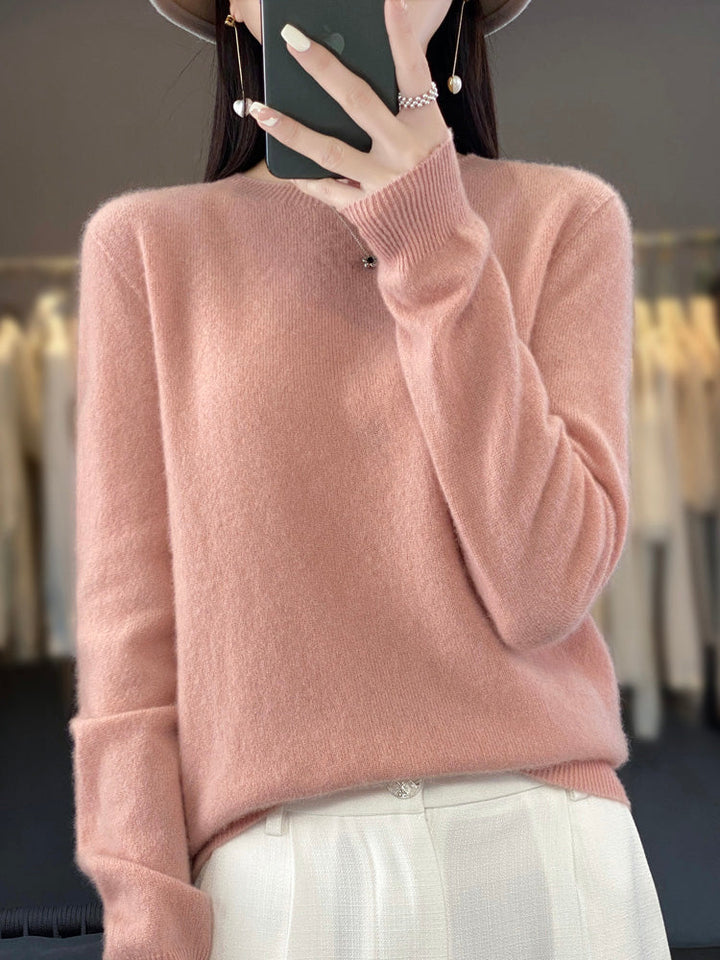Women's Sweater with Relaxed Fit and Soft Warm Material – Versatile Turquoise Cozy Essential 9