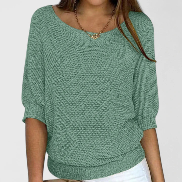 Women's Sweater with Soft Comfort and Timeless Design – Versatile Green Knit for Everyday Wear 0
