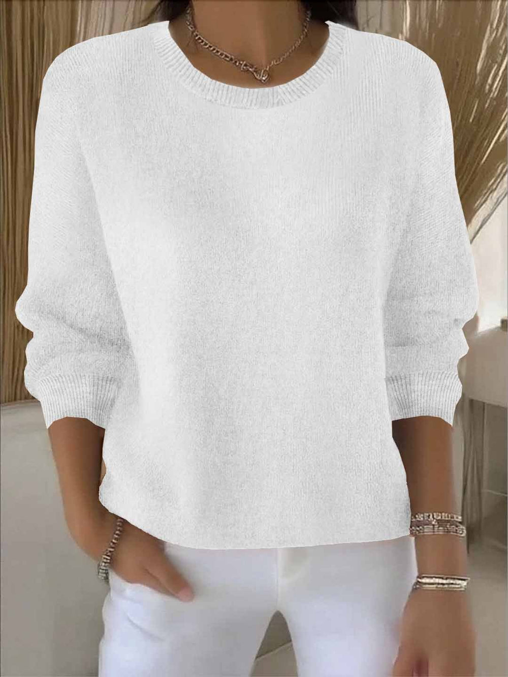 Women's Sweater with Soft Warmth and Elegant Design – Cozy Everyday Style in Yellow 1