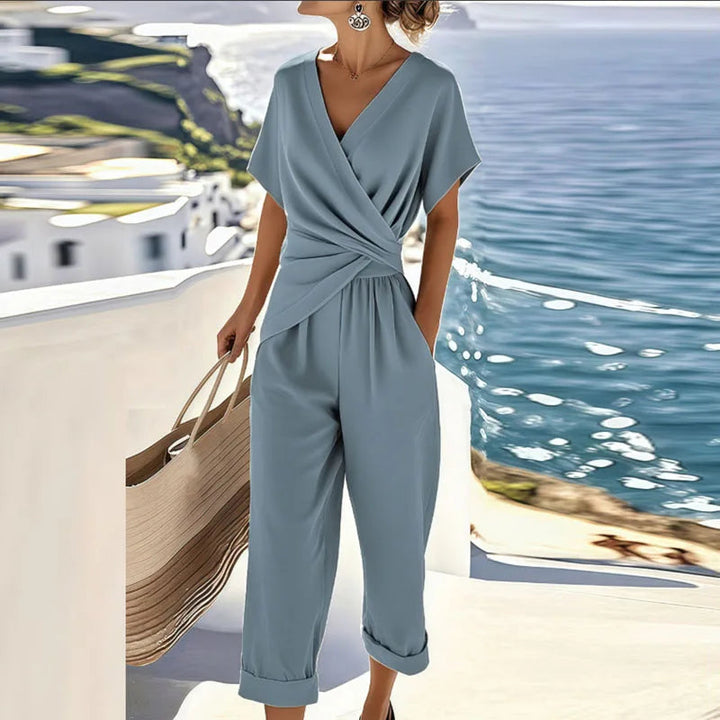 Women's Two-Piece Outfit with Twist-Front Design – Soft Fabric Relaxed Fit for Casual and Chic Occasions 2