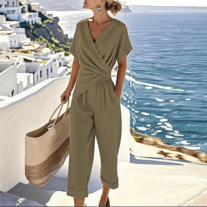 Women's Two-Piece Outfit with Twist-Front Design – Soft Fabric Relaxed Fit for Casual and Chic Occasions 3