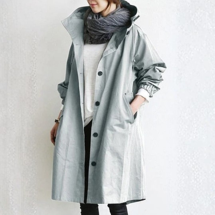 Women's Waterproof Rain Jacket with Adjustable Hood – Lightweight Modern Outdoor Outerwear 2