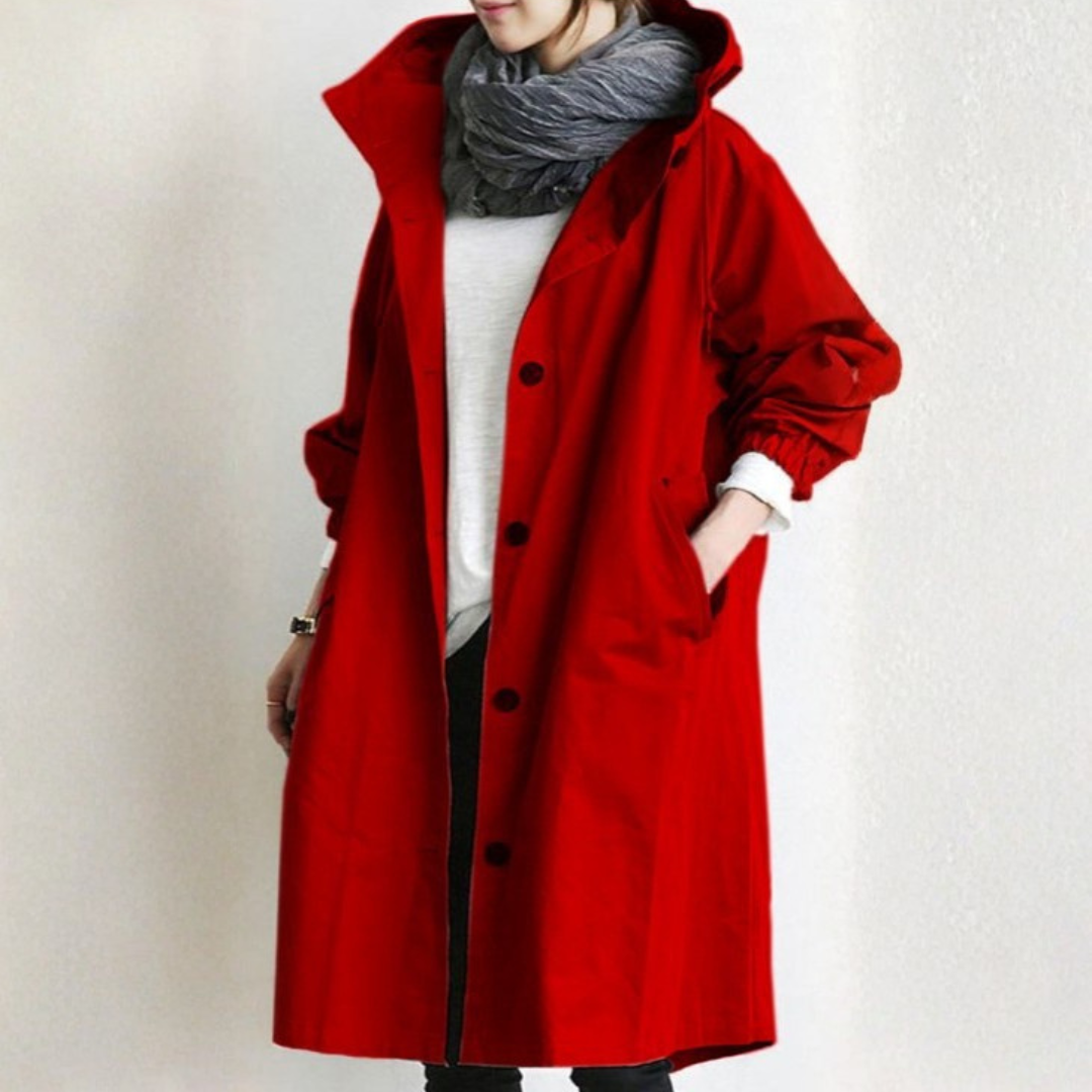 Women's Waterproof Rain Jacket with Adjustable Hood – Lightweight Modern Outdoor Outerwear 5