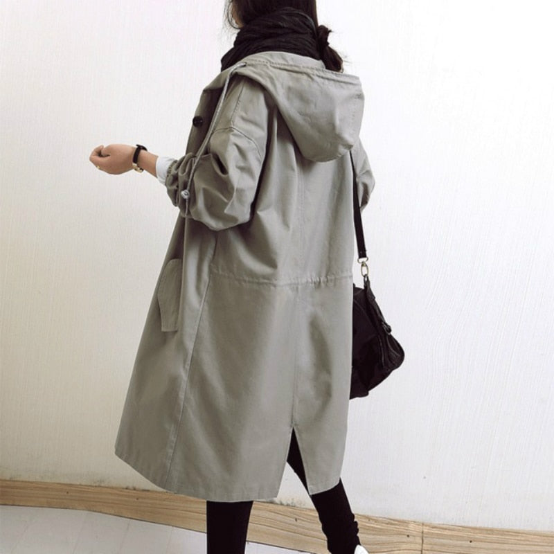 Women's Waterproof Rain Jacket with Adjustable Hood – Lightweight Modern Outdoor Outerwear 6