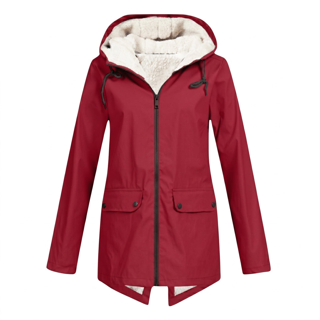 Women's Waterproof Rain Jacket with Adjustable Hood – Windproof Breathable Design for Everyday Wear 0