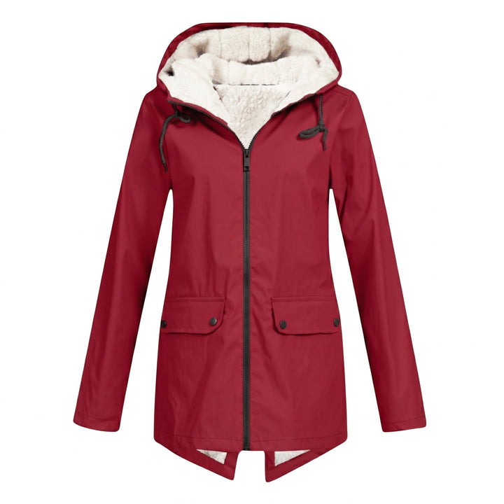 Women's Waterproof Rain Jacket with Adjustable Hood – Windproof Breathable Design for Everyday Wear 0