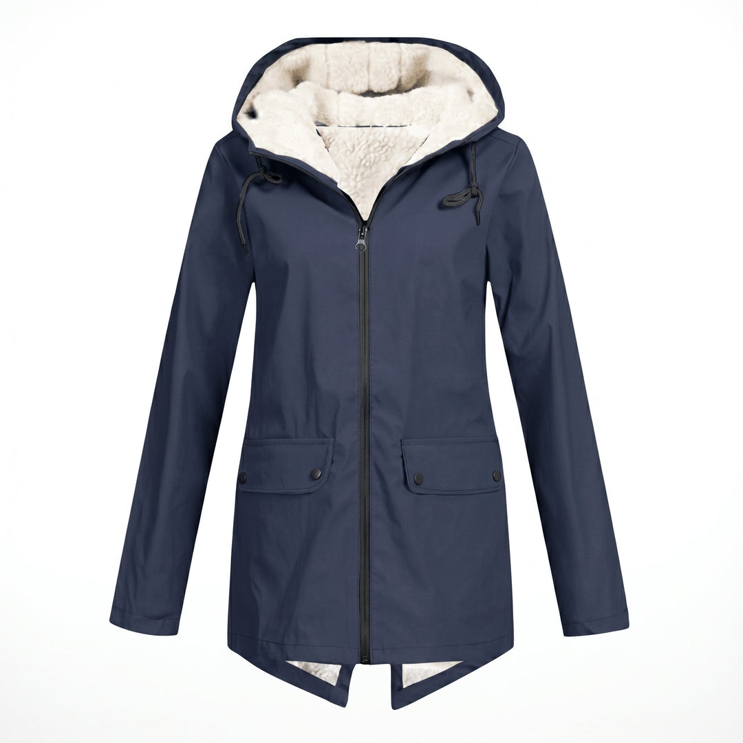 Women's Waterproof Rain Jacket with Adjustable Hood – Windproof Breathable Design for Everyday Wear 1