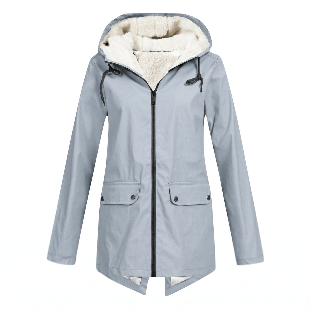 Women's Waterproof Rain Jacket with Adjustable Hood – Windproof Breathable Design for Everyday Wear 2