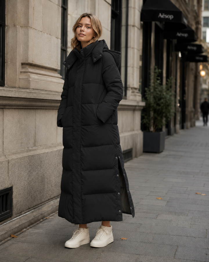 Women's Windproof Winter Jacket with Extended Length and Relaxed Fit – Durable Cold-Weather Coat 1