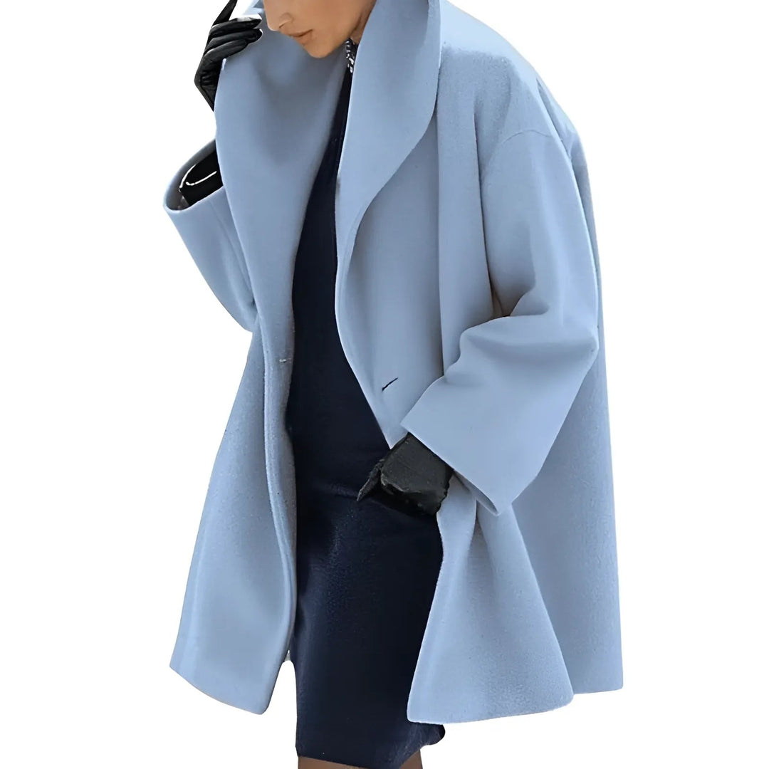 Women's Winter Coat with Relaxed Fit and Elegant Silhouette – Longline Polyester Blend Winter Jacket 0