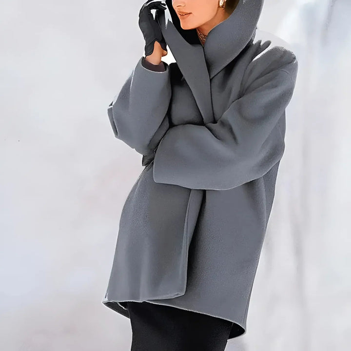 Women's Winter Coat with Relaxed Fit and Elegant Silhouette – Longline Polyester Blend Winter Jacket 3