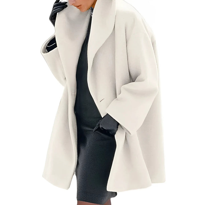 Women's Winter Coat with Relaxed Fit and Elegant Silhouette – Longline Polyester Blend Winter Jacket 4