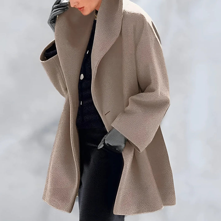 Women's Winter Coat with Relaxed Fit and Elegant Silhouette – Longline Polyester Blend Winter Jacket 5