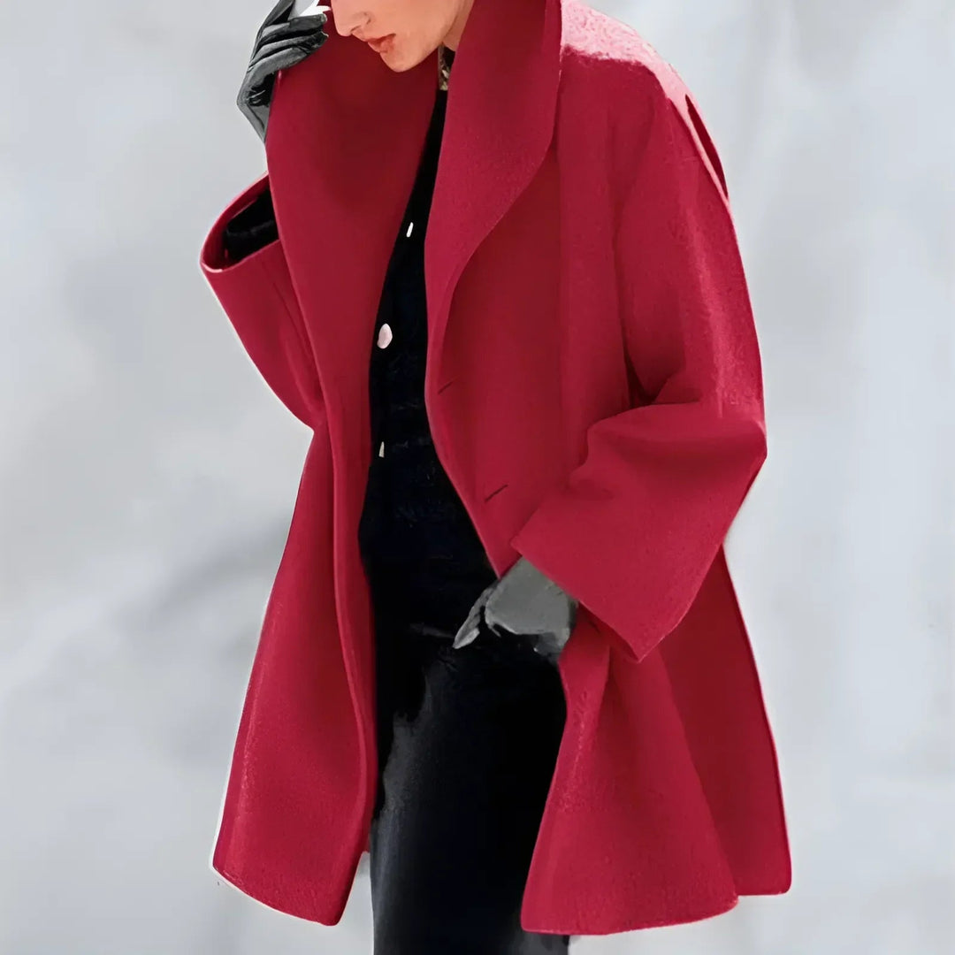 Women's Winter Coat with Relaxed Fit and Elegant Silhouette – Longline Polyester Blend Winter Jacket 6
