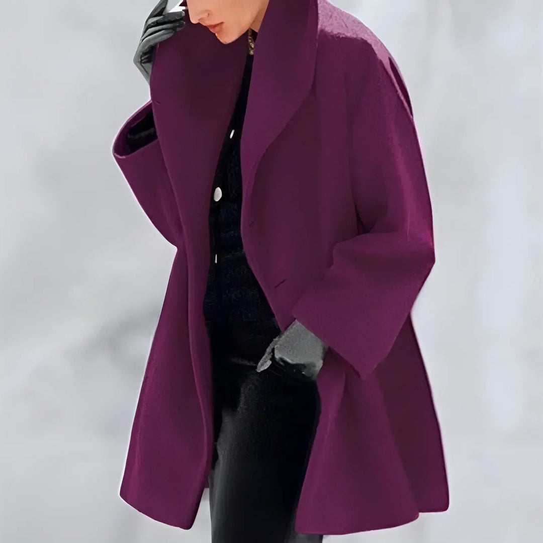 Women's Winter Coat with Relaxed Fit and Elegant Silhouette – Longline Polyester Blend Winter Jacket 7