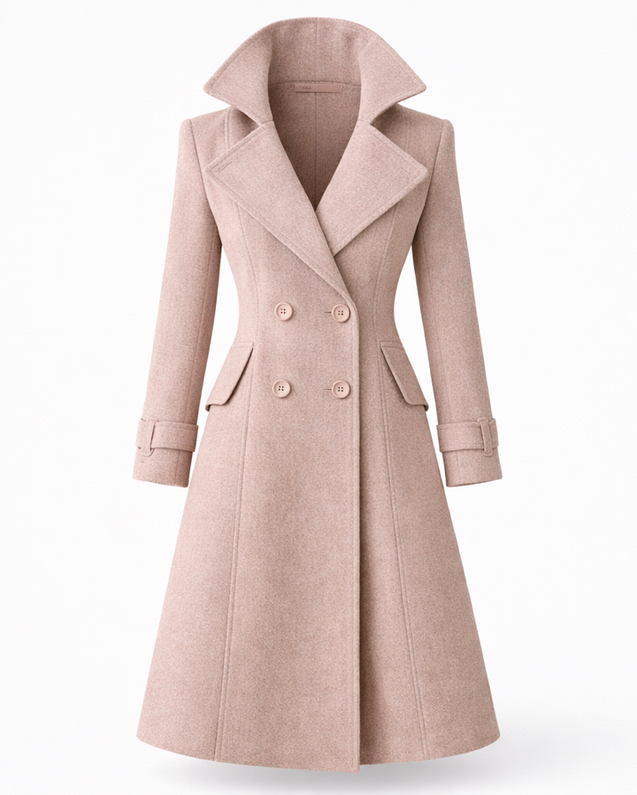 Women's Wool Coat with Classic Folded Collar – Tailored Winter Outerwear for Versatile Styling 10