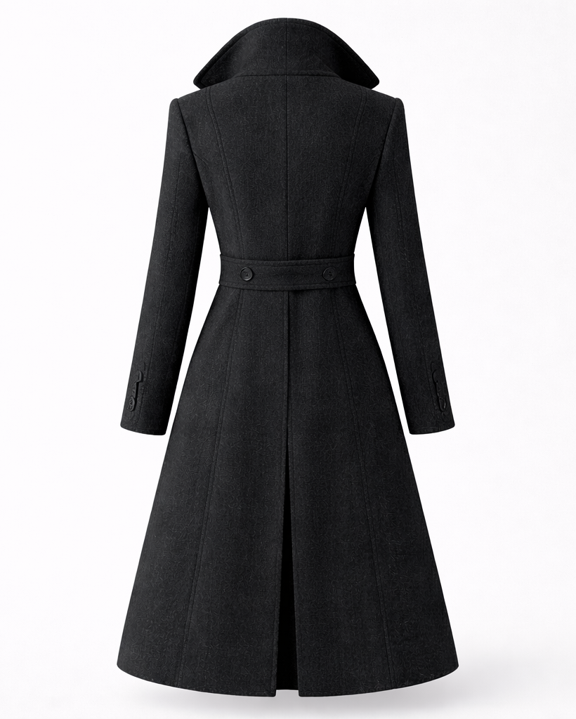 Women's Wool Coat with Classic Folded Collar – Tailored Winter Outerwear for Versatile Styling 2