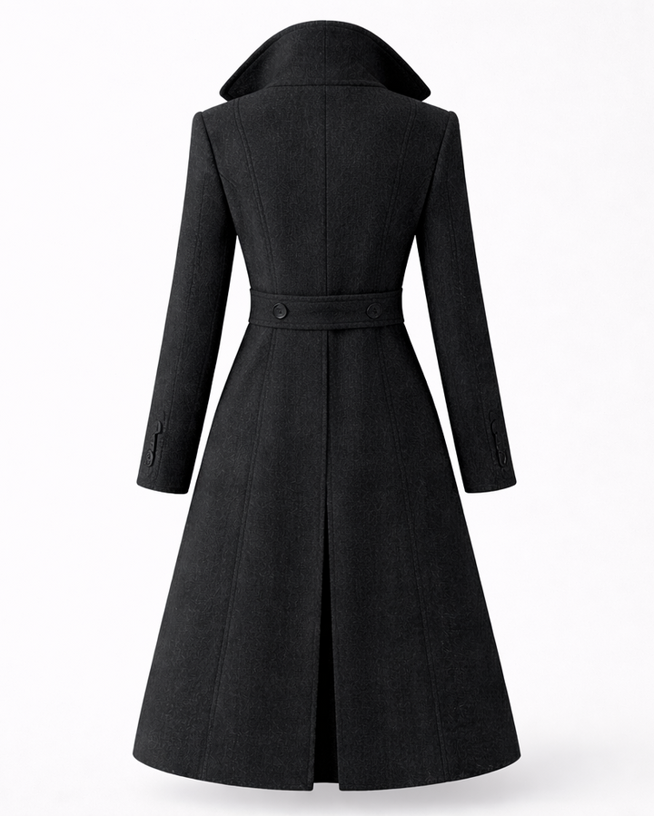 Women's Wool Coat with Classic Folded Collar – Tailored Winter Outerwear for Versatile Styling 2
