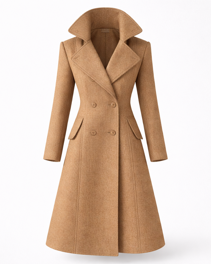 Women's Wool Coat with Classic Folded Collar – Tailored Winter Outerwear for Versatile Styling 4