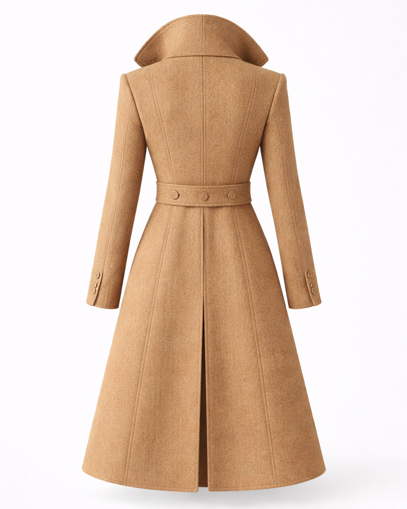 Women's Wool Coat with Classic Folded Collar – Tailored Winter Outerwear for Versatile Styling 5
