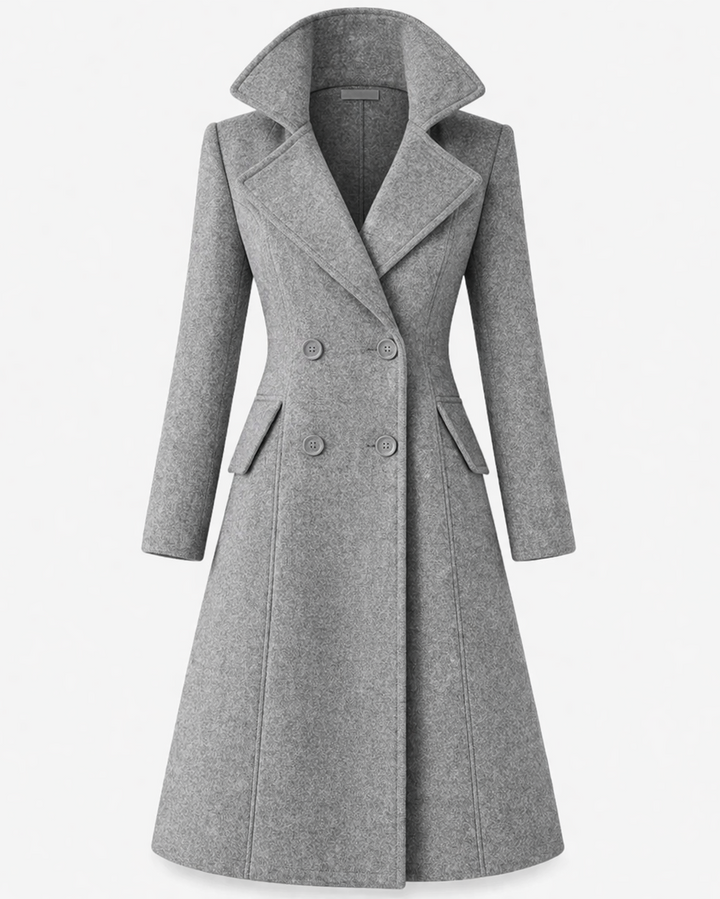 Women's Wool Coat with Classic Folded Collar – Tailored Winter Outerwear for Versatile Styling 7