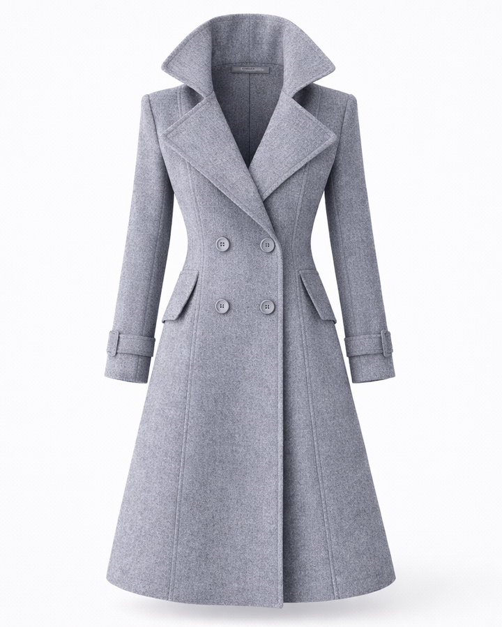 Women's Wool Coat with Classic Folded Collar – Tailored Winter Outerwear for Versatile Styling 9