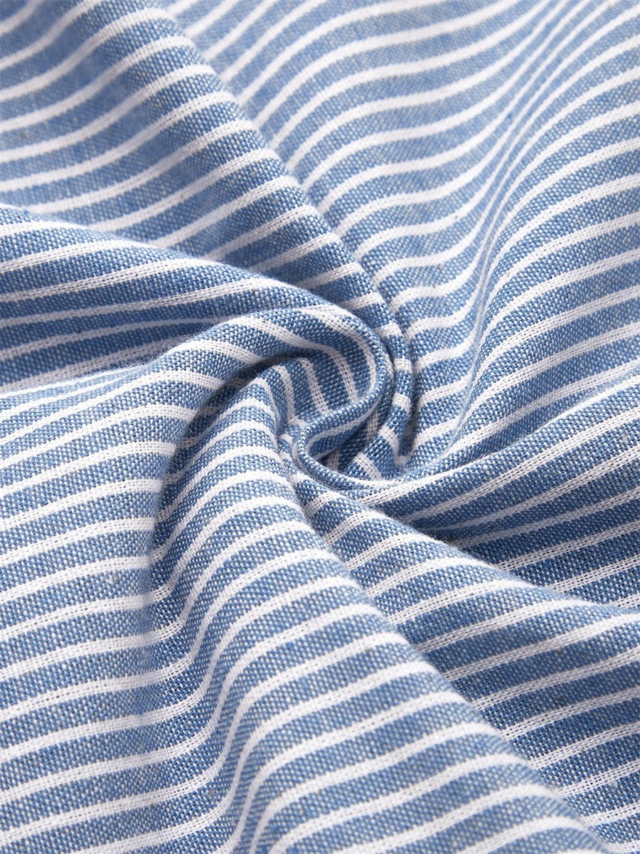 Womens Striped Summer Dress with Flattering Fit and Breathable Fabric – Midi Length Casual Wear 1